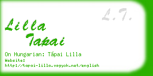 lilla tapai business card